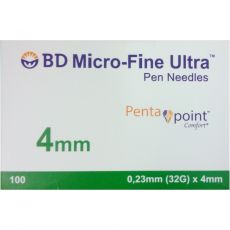 BD Micro-Fine Ultra Pen Needles 4mm 100s