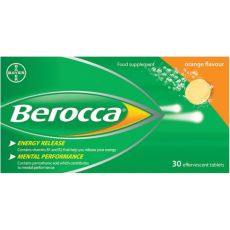 Berocca Orange Flavour Effervescent Tablets 30s