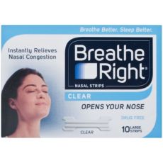 Breathe Right Nasal Strips - Clear - Large Size