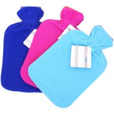 Hot Water Bottle with Fleece Cover