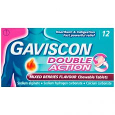 Gaviscon Double Action Mixed Berries Flavour Chewable Tablets (All Sizes)