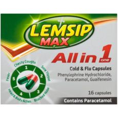 Lemsip Max All in One Cold & Flu Capsules 16s
