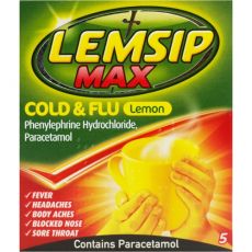 Lemsip Max Cold & Flu Sachets Lemon 5s