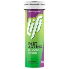 Lift Fast-Acting Glucose Chews - Blueberry Burst 10s