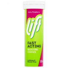 Lift Fast-Acting Glucose Chews - Juicy Raspberry 10s
