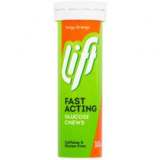 Lift Fast-Acting Glucose Chews - Tangy Orange 10s